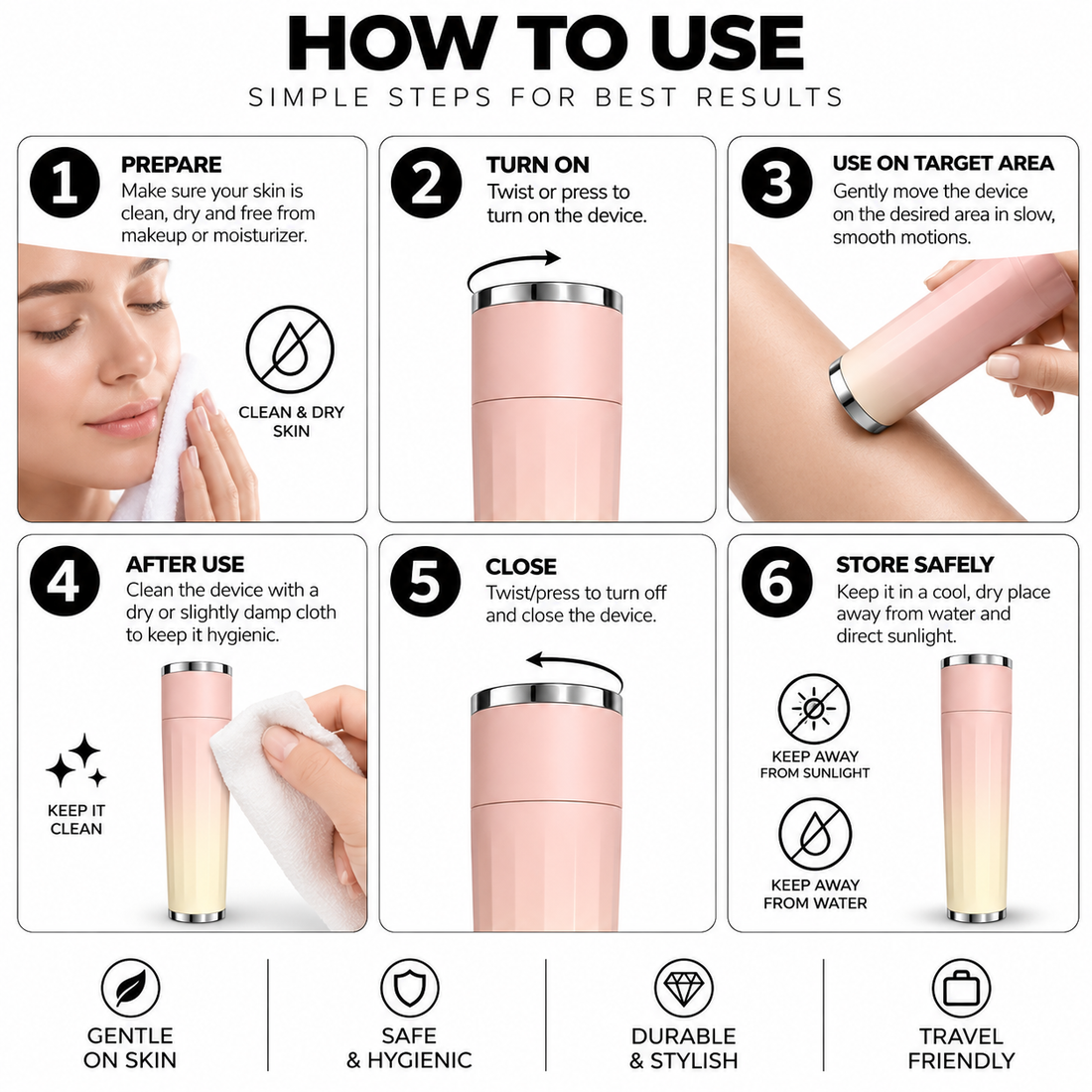 GLAMOUR CRYSTAL-FACIAL HAIR REMOVER