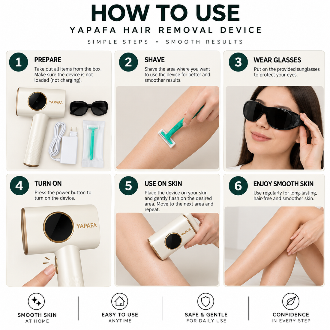 GLAMOUR IPL-LAZER HAIR REMOVER YAPAFA
