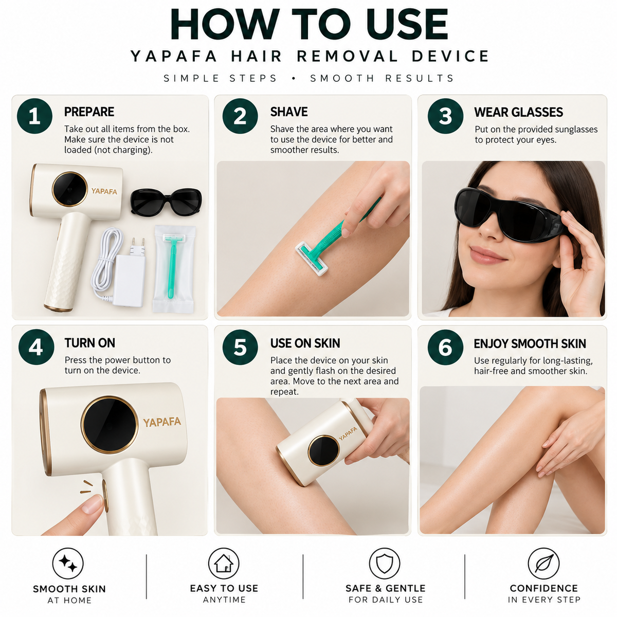 GLAMOUR IPL-LAZER HAIR REMOVER YAPAFA