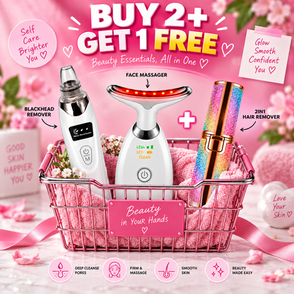GLAMOUR BUDGET DEAL-1 | BLACKHEAD OR FACE MASSAGER + FREE 2IN1