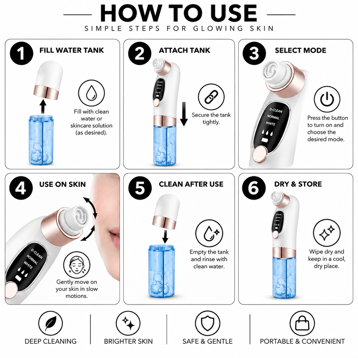 GLAMOUR HYDRA-FACIAL &amp; BLACKHEADS REMOVER MACHINE
